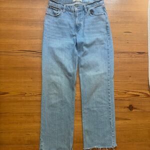 Abercrombie & Fitch light‎ was baggy low rise womens jeans SIZE 4